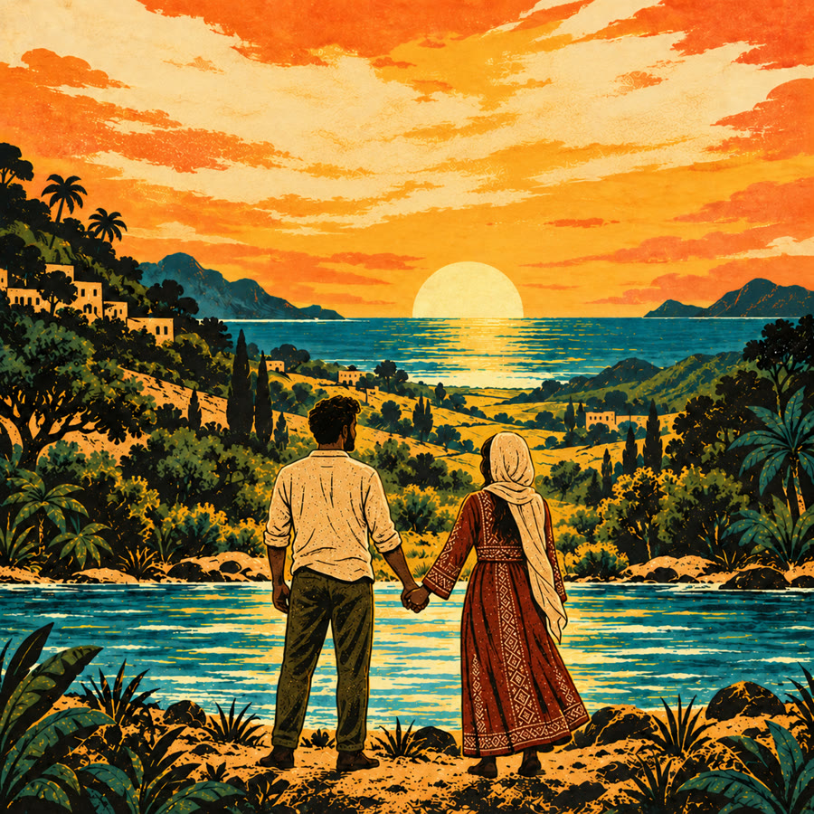 Frum the Riva to the C — cover art by Omes